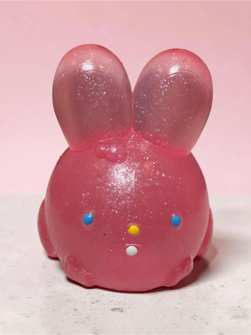Pink Glitter Squishy Bunny